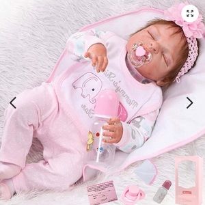 ZIYIUI Silicone Vinyl Full Body Reborn Baby Girl Doll